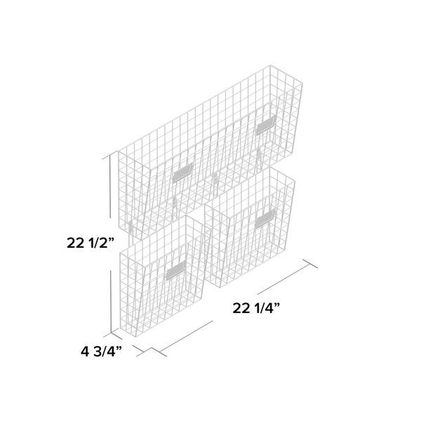 Gracie Oaks Omro Wall Storage Organizer with Wall Baskets & Reviews